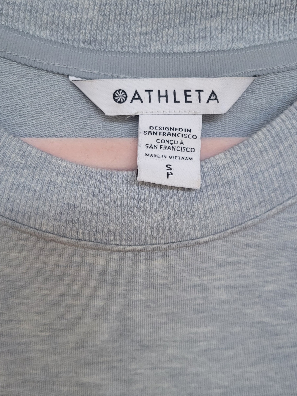 Athleta Dress-Light Gray Long Sleeve Tunic Dress With Hidden Pocket - Picture 5 of 5